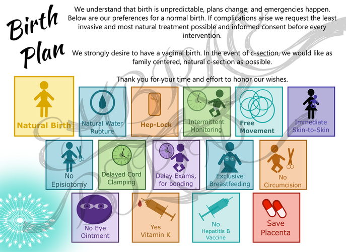 Embrace Births Visual Birth Plan